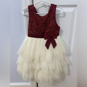 Brand new maroon Easter toddler dress for sale size 4